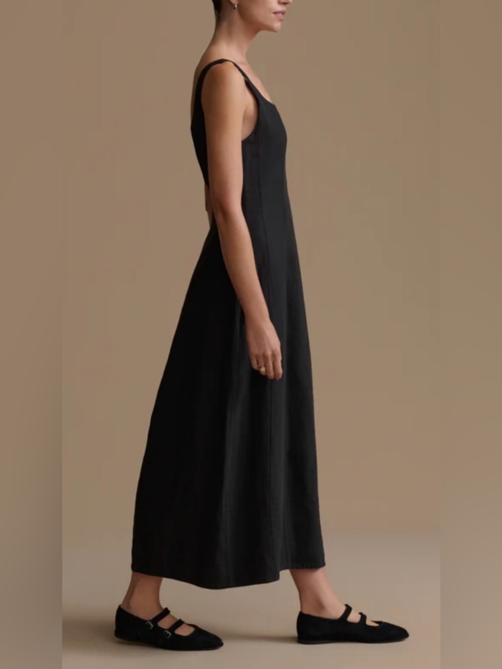 Jenni Kayne Kinney Linen Dress Black NWT Medium MSRP $445 - Picture 4 of 11